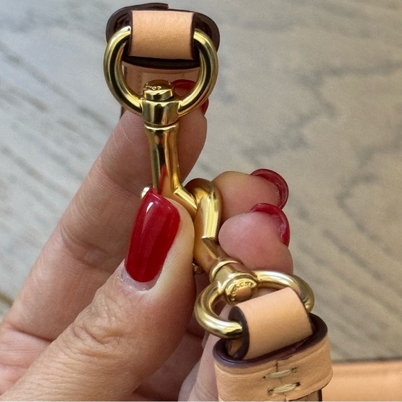 Coach Adjustable Purse Strap - Peach Leather - Brushed Gold Hardware - Picture 7 of 7